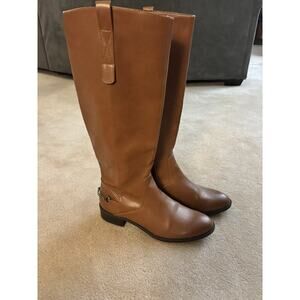 Sam And Libby Tall Riding Boot Cognac Size 9 wide calf